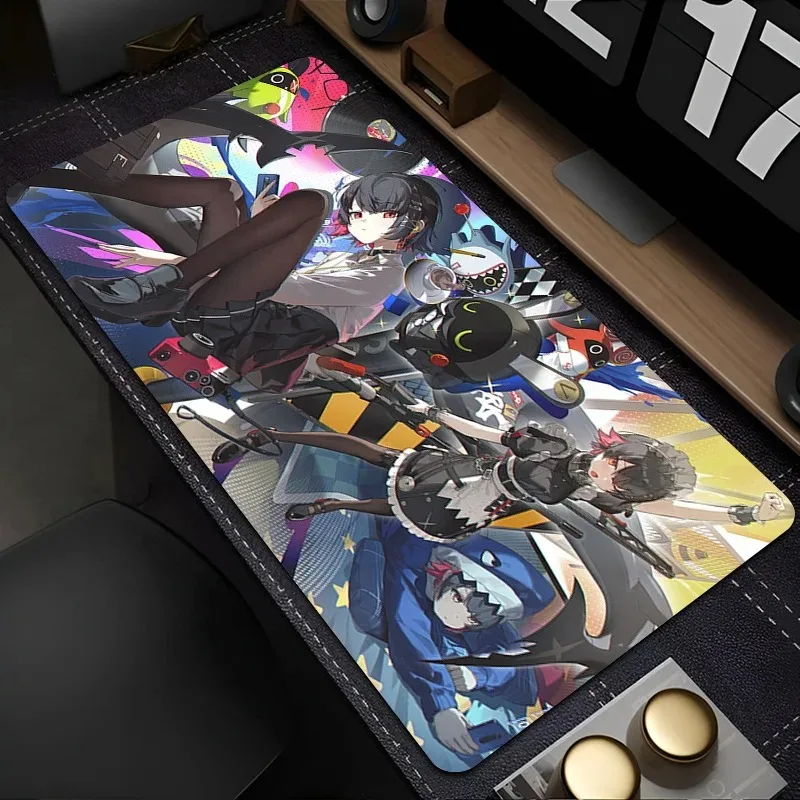 Ellen Joe Zenless Zone Zero Deskmat لوحة ماوس كمبيوتر محمول كبيرة ملحقات ألعاب لوحة المفاتيح XXL Mousepad Kawaii Girl Carpet Mouse Mat