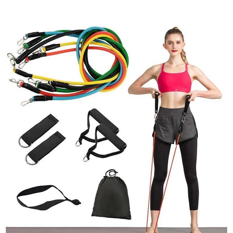 

11pcs/Set Resistance Bands for Full Body Workout - Exercise Equipment for Home Gym Strength Training,Chest Expander & Arm Builde