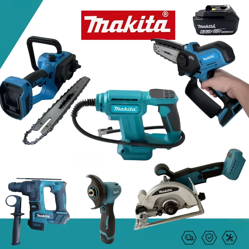 

Makita for Makita Battery Brushless Grinder Butter Gun Chainsaw Inflator Combination Silicone Gun Cutting Machine Set
