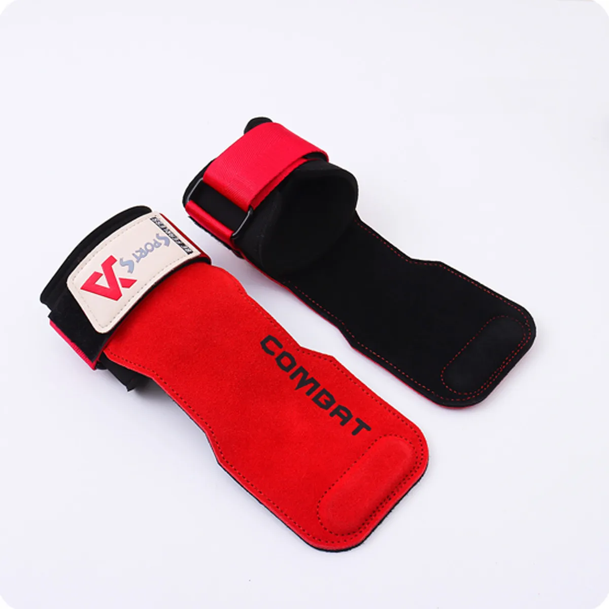 Professional Cowhide Gym Gloves Grips Anti-Skid Weight Power Belt Lifting Pads Deadlift Belt Workout Palm Protection 1Pair Pads