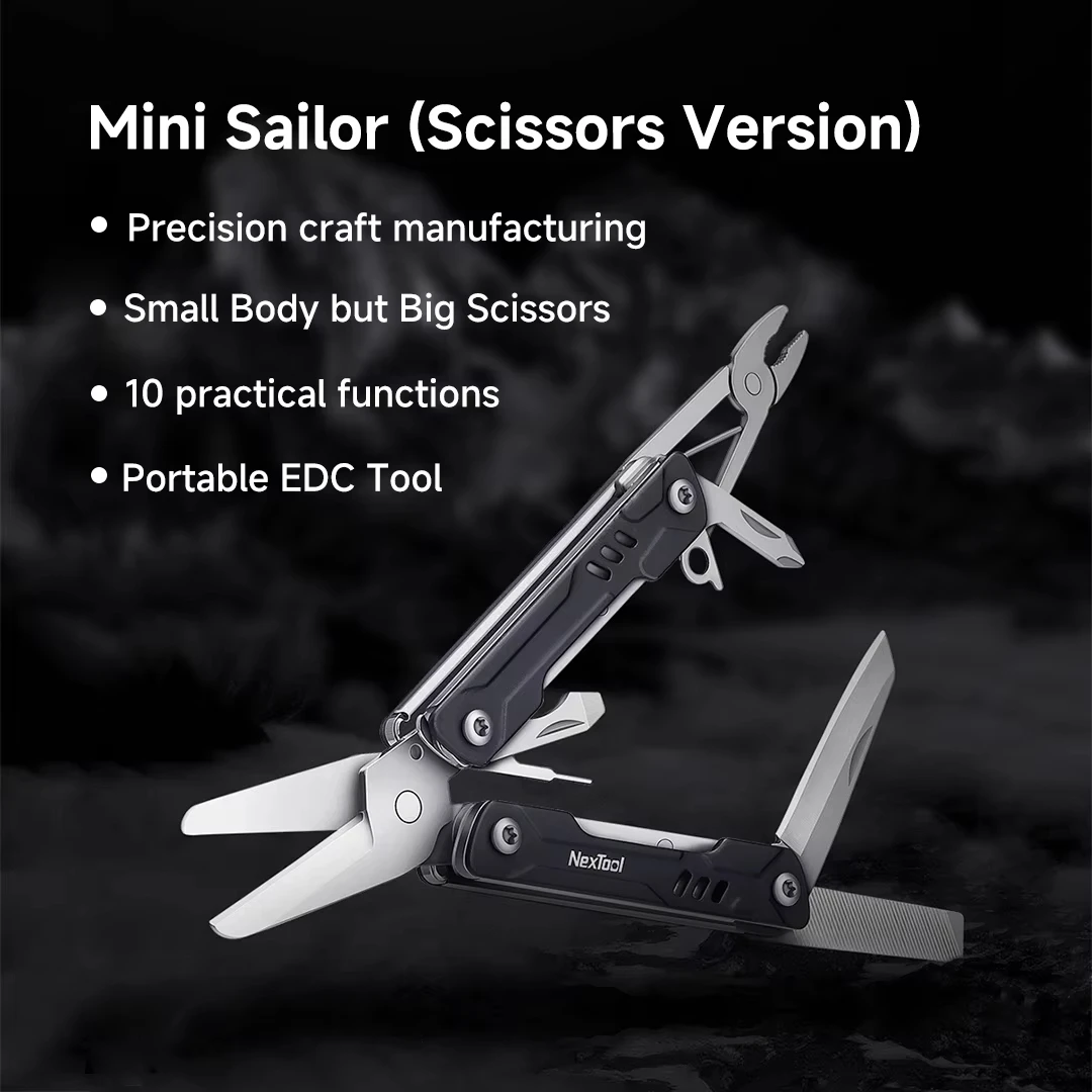 NexTool Mini Sailor Scissors Version 10 in 1 EDC Multitools Hand Pliers Tools Mini Pocket Folding Knife Multi-functional Tools
