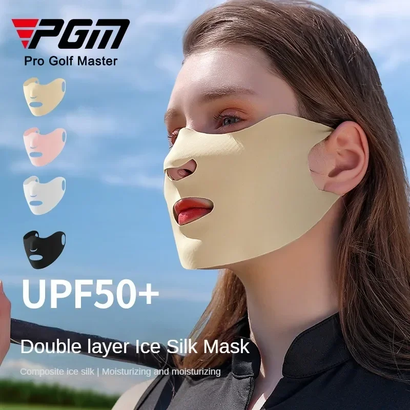 PGM Golf Sunscreen Mask with Double Layer Ice Silk Moisturizing and UV Protection UPF50+Water Washable Face Mask KOZ010