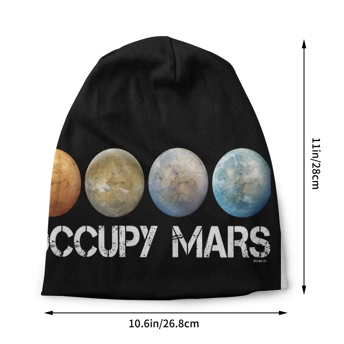 Occupy Mars 2026 Caps Vintage Street Skullies Beanies Hat Adult Men's Knit  Men Women Female Winter Warm Elastic Bonnet