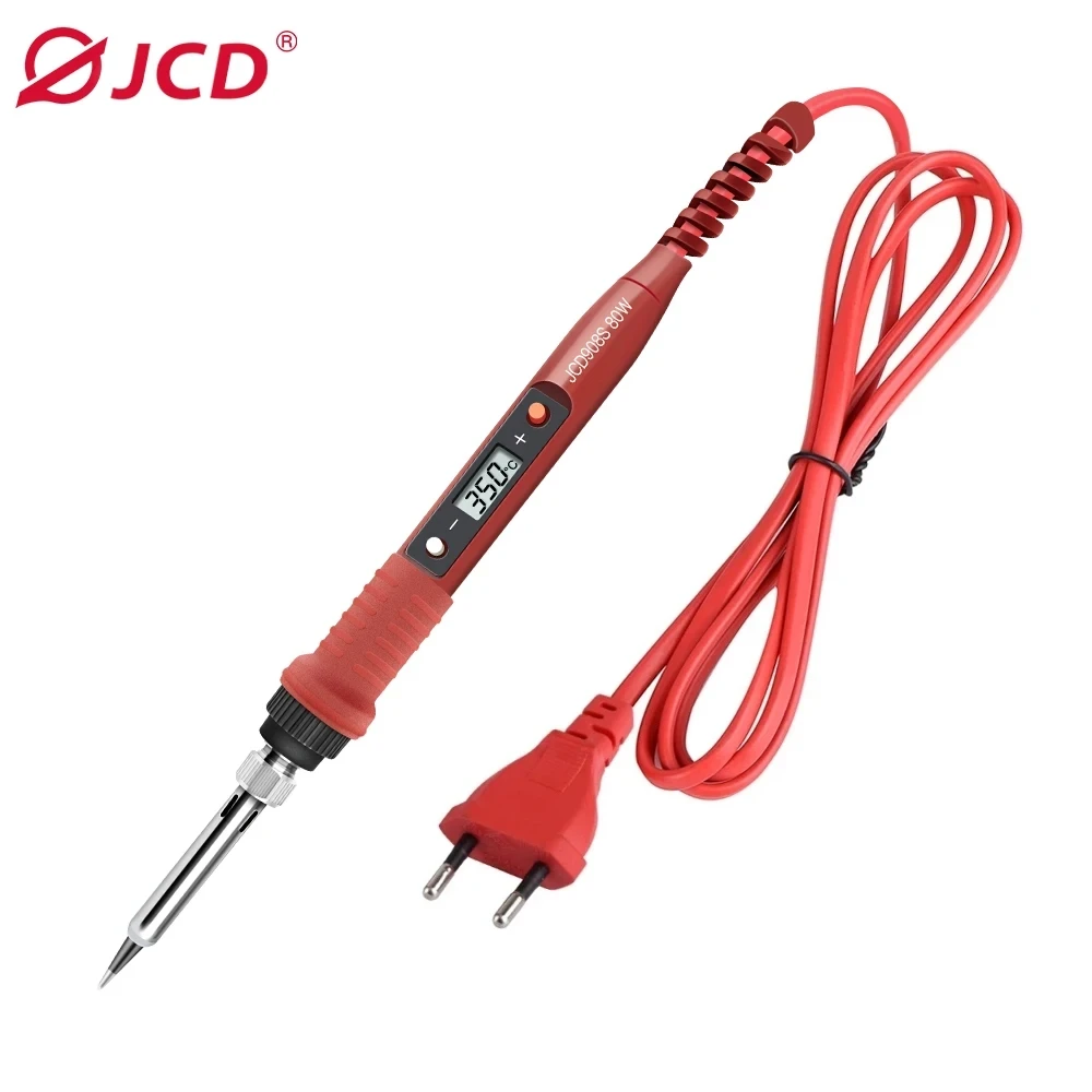 JCD 908S 80W Electric Soldering Iron With Box Kit 220V Digital Temperature Adjustable Welding Soldering Tips iron bracket Tools