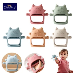 Kids Silicone Teether gloves Teething Baby Nursing Fox No BPA Rattle for Kids Child Sucking Fingers Thumb Teether Toys Gifts