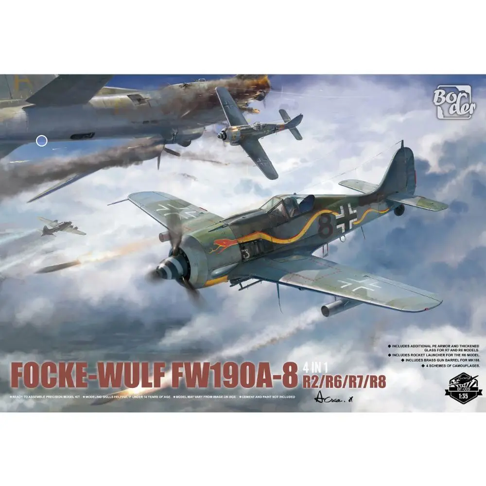 BORDER BF-009 1/35 독일 Focke-Wulf FW-190A-8 체중계 모델 키트