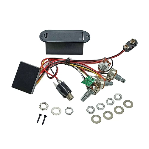 Ecualizadores EQ activos de 2 bandas, reemplazo de pastilla de circuito de preamplificador de bajo eléctrico para pastilla de bajo activo