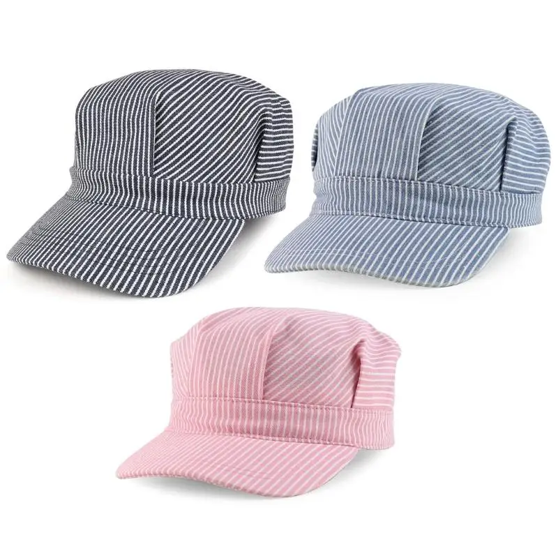 39BD Stripy Cotton Command Hat For Everyone From Children To Adults Offering Adjustable Size Lightweight Fabric