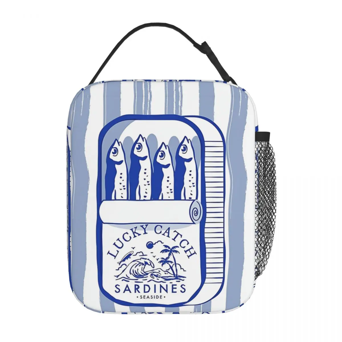 

Tin Of Sardines Vintage Food Fisherman Insulated Lunch Bag High Capacity Meal Container Cooler Bag Tote Lunch Box Bento Pouch