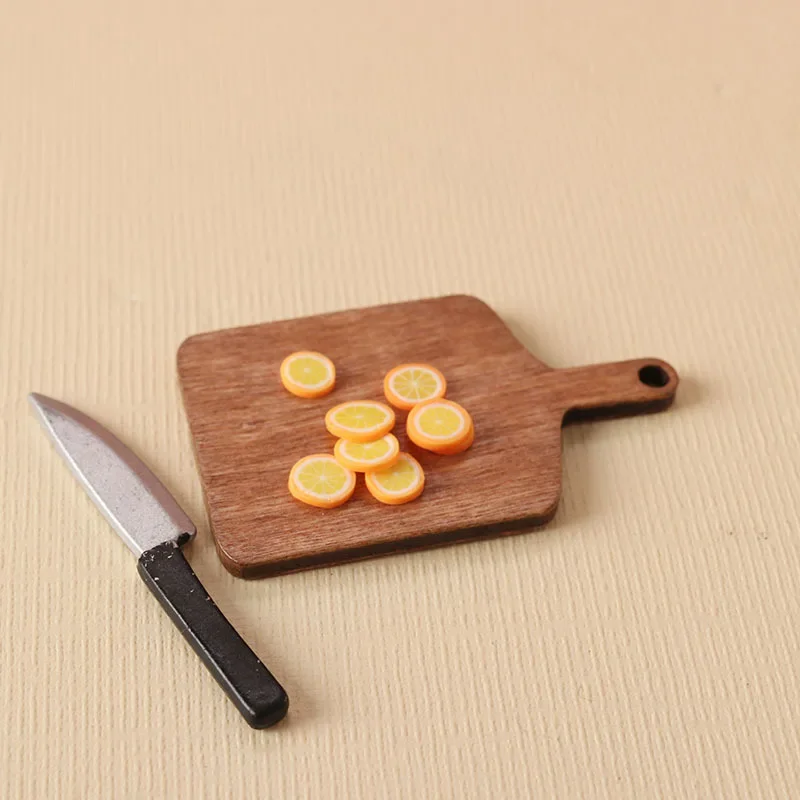 5PCS DIY Miniatuur Items 1:12 BJD Pop Poppenhuis Snijplank Mini Stuff Snijplanken voor De Keuken Model Huis accessoires
