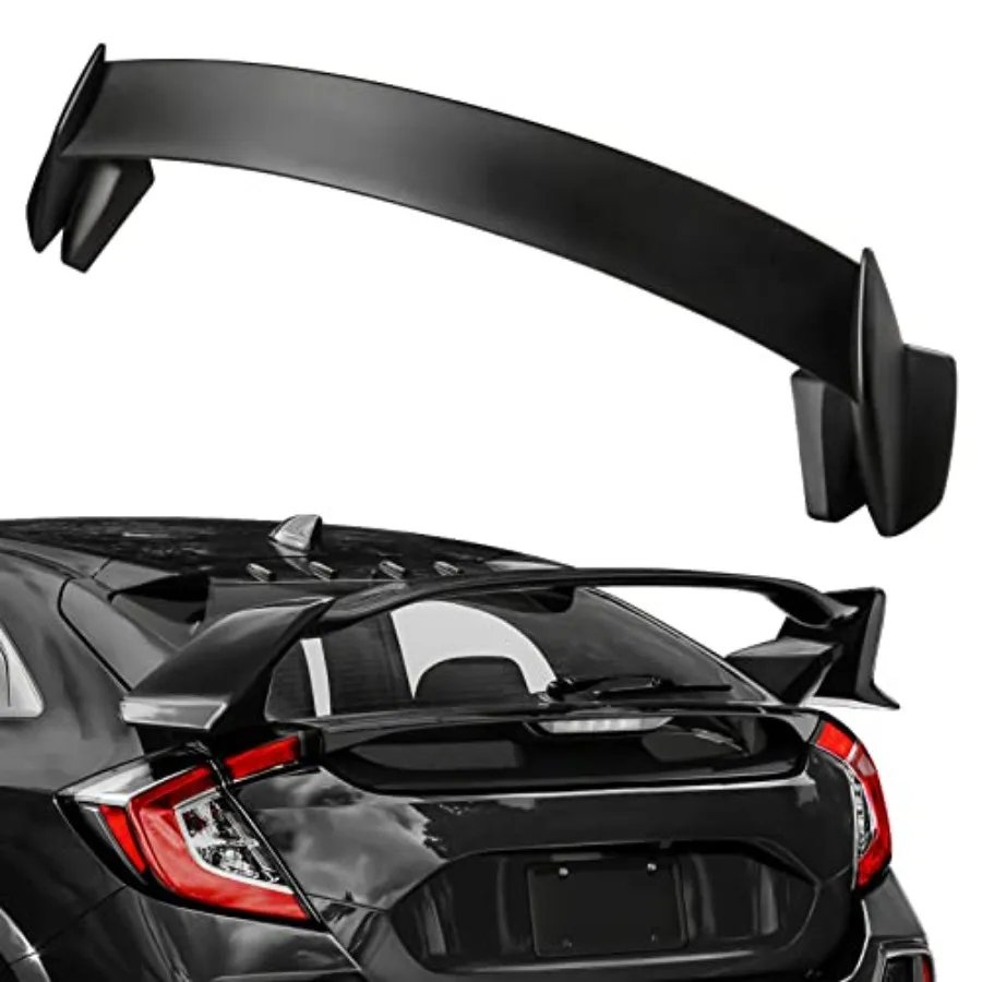

ABS Car Spoiler Wing Body Kits TypeR Style Fits for 20162021 Honda Civic Hatchback Trunk Lip Spoiler for Sporty Exterior Enhanc