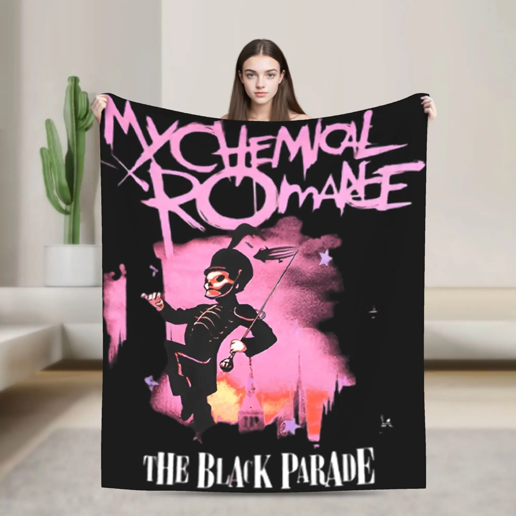 MY CHEMICAL ROMANCE Rock Pop 80s Concert Band Blanket   Flannel Throw Blankets Bedding Couch Decoration Lightweight Bedsprea