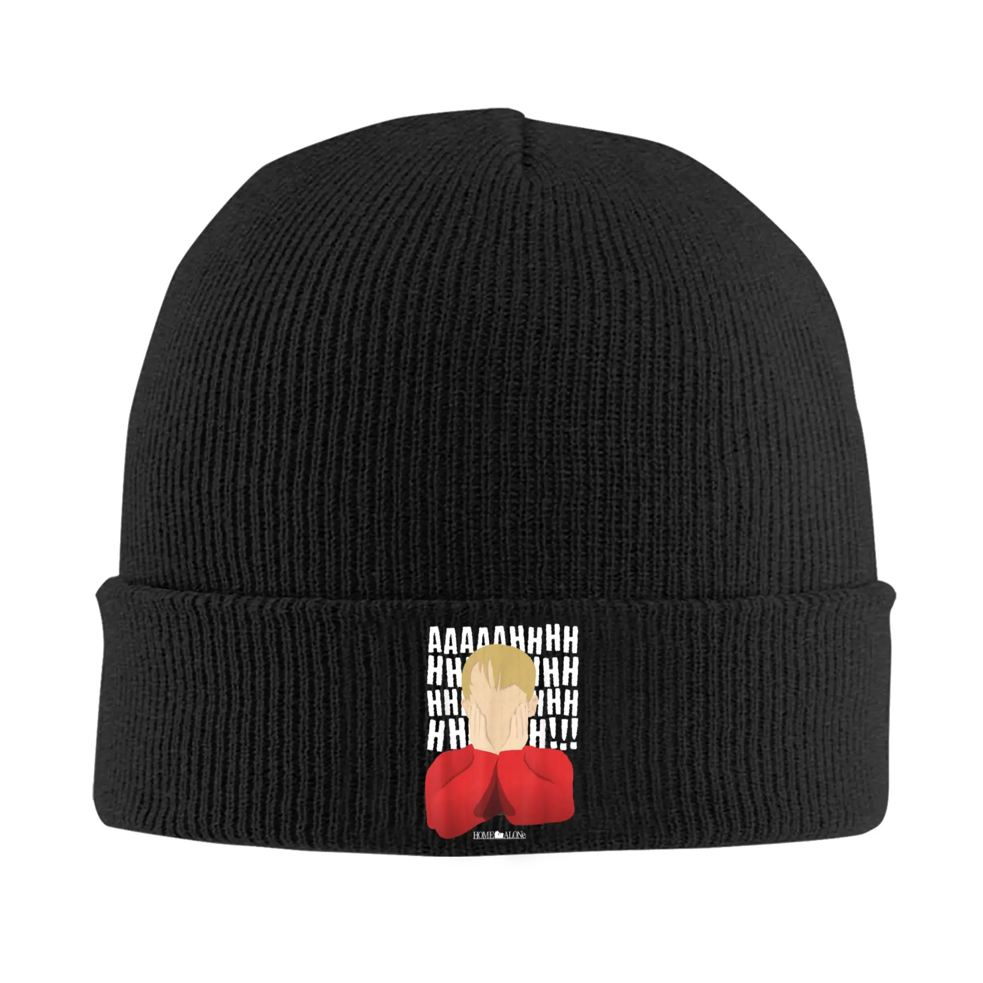 Home Alone Kevin Yell Bonnet Hats  Beanie Hats Spring Graphic Knit Hat Street Y2K Unisex Adult Kpop Elastic Cap