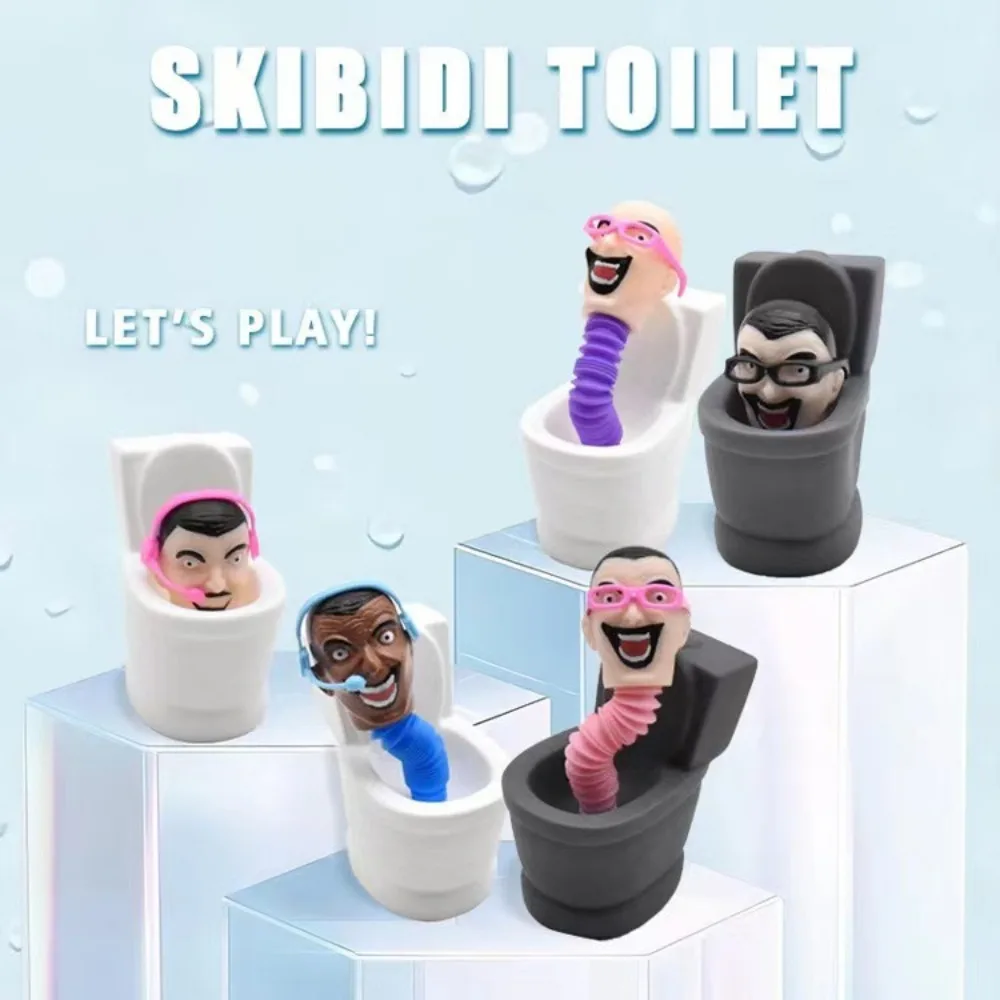 Skibidi toilet action doll horror cartoon movie character action doll model children's birthday party cake topping party decorat