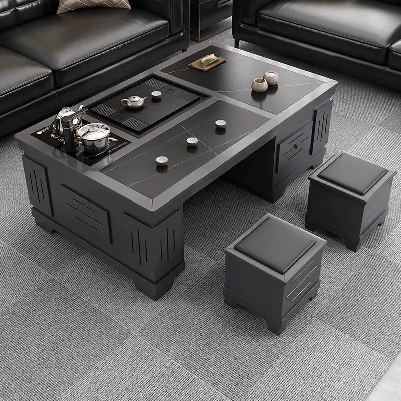 

Slate kung fu coffee table living room home drinking coffee table office tea table with kettle set in one