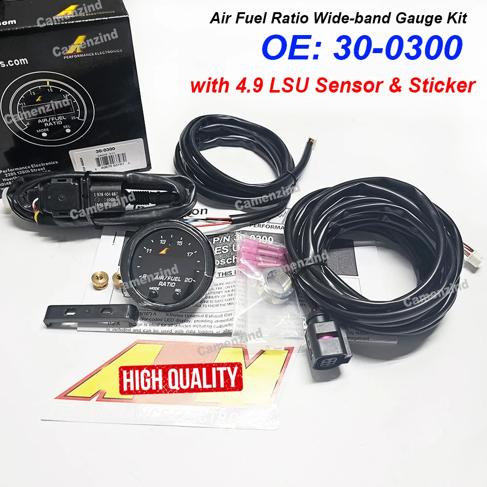 

30-0300 для AEM широкополосного датчика серии X AFR O2 UEGO, комплект датчика соотношения воздуха и топлива 30-4110 30-4100 LSU4.9 0258017025 Датчик с наклейкой