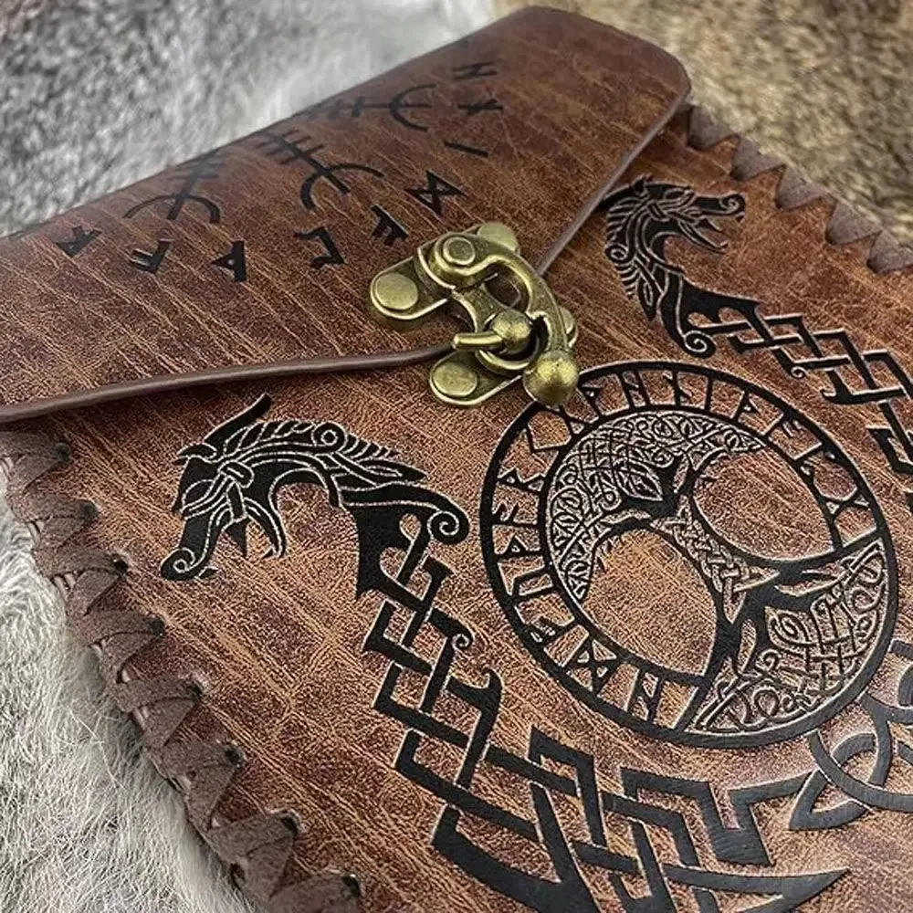 กระเป๋าหนัง PU สำหรับใส่ลูกเต๋า DND ลายเซลติก 5 แบบ กระเป๋าใส่ของน่ารักแบบมีเชือกสำหรับเล่นเกม D&D ของขวัญแนว RPG กระเป๋าใส่เหรียญ ใหม่