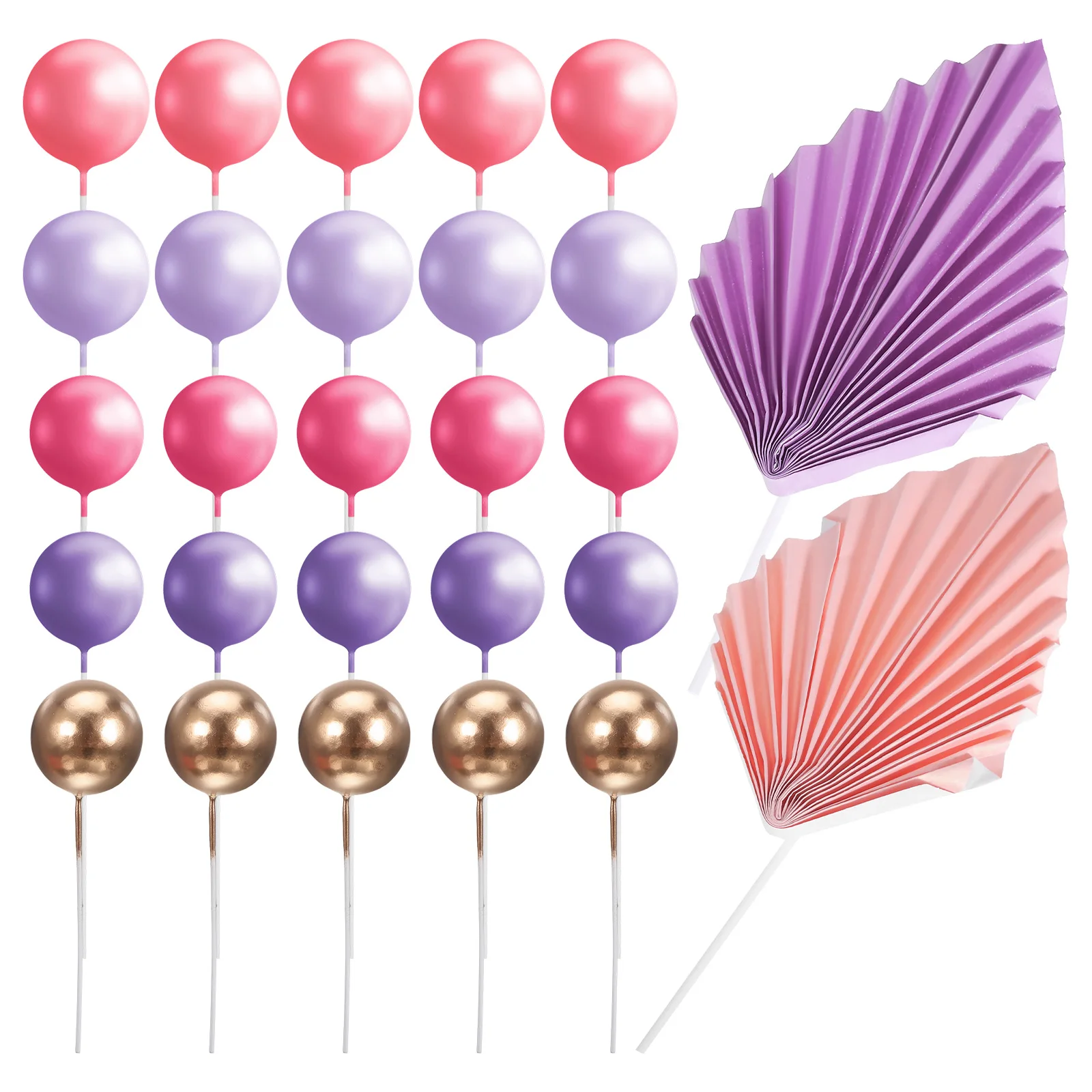 

27 Pcs Decoration Purple Wedding Baby Shower Birthday Party Decorations Vibrant Reusable Cake Decoration Balls Strong