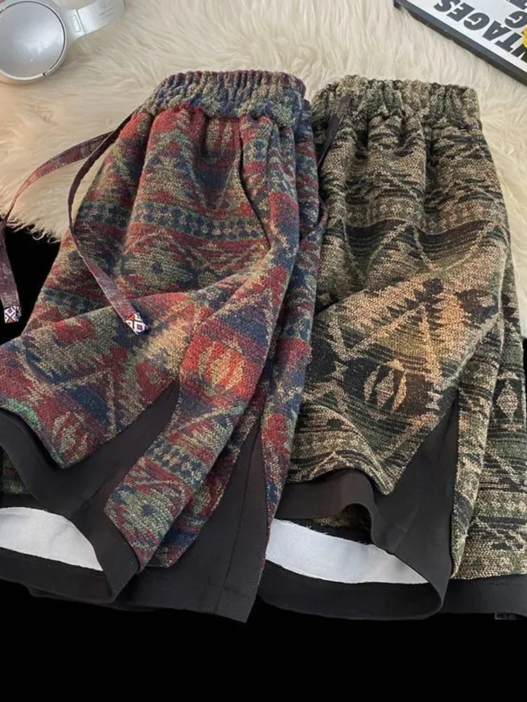 

American Sle Five-Quarter Embroidered Dir orts Men Summer 2025 New Trend Loose Casual High-End orts Youth Leisure Pants