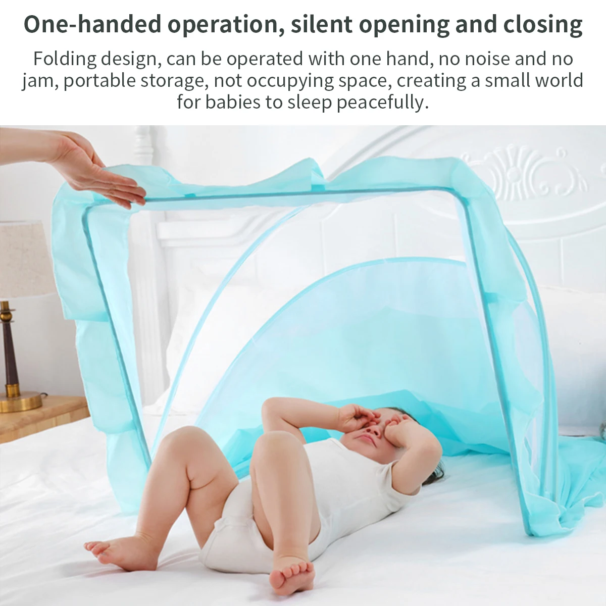 Baby Crib Folding Mosquito Nets Foldable Children's Mosquito Net Tent For Summer Sleeping Pad Infant Bed Tent Insect Netting