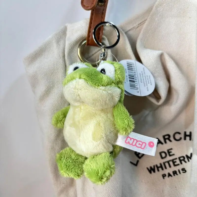 Cartoon Cute Green Little Frog Plush Toy Pendant Cute Animal Plush Toy Keychain Backpack Decoration Plush Pendant Festival Gift view 2