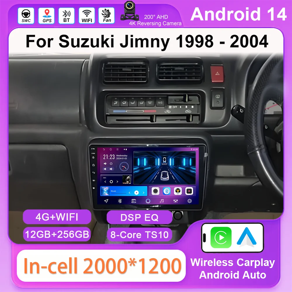 

Car DVD Android For Suzuki Jimny 1998-2004 Auto Multimedia Car Stereo Radio No 2Din DVD WiFi GPS Navigation High-Performance CPU