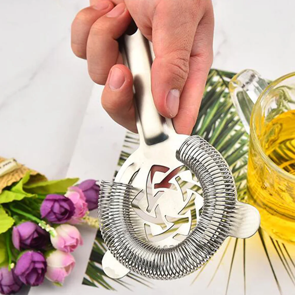 

Professional Cocktail Strainer Stainless Steel Ice Filter Bar Tool for Mixing Drinks Wire Colander Shaker Accessory