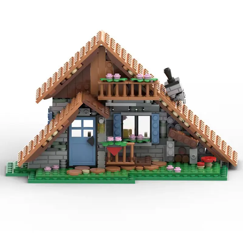 MOC-234924 561pcs Small Particle Assembled Building Blocks Stereoscopic Architecture Small House Model Toy Gift
