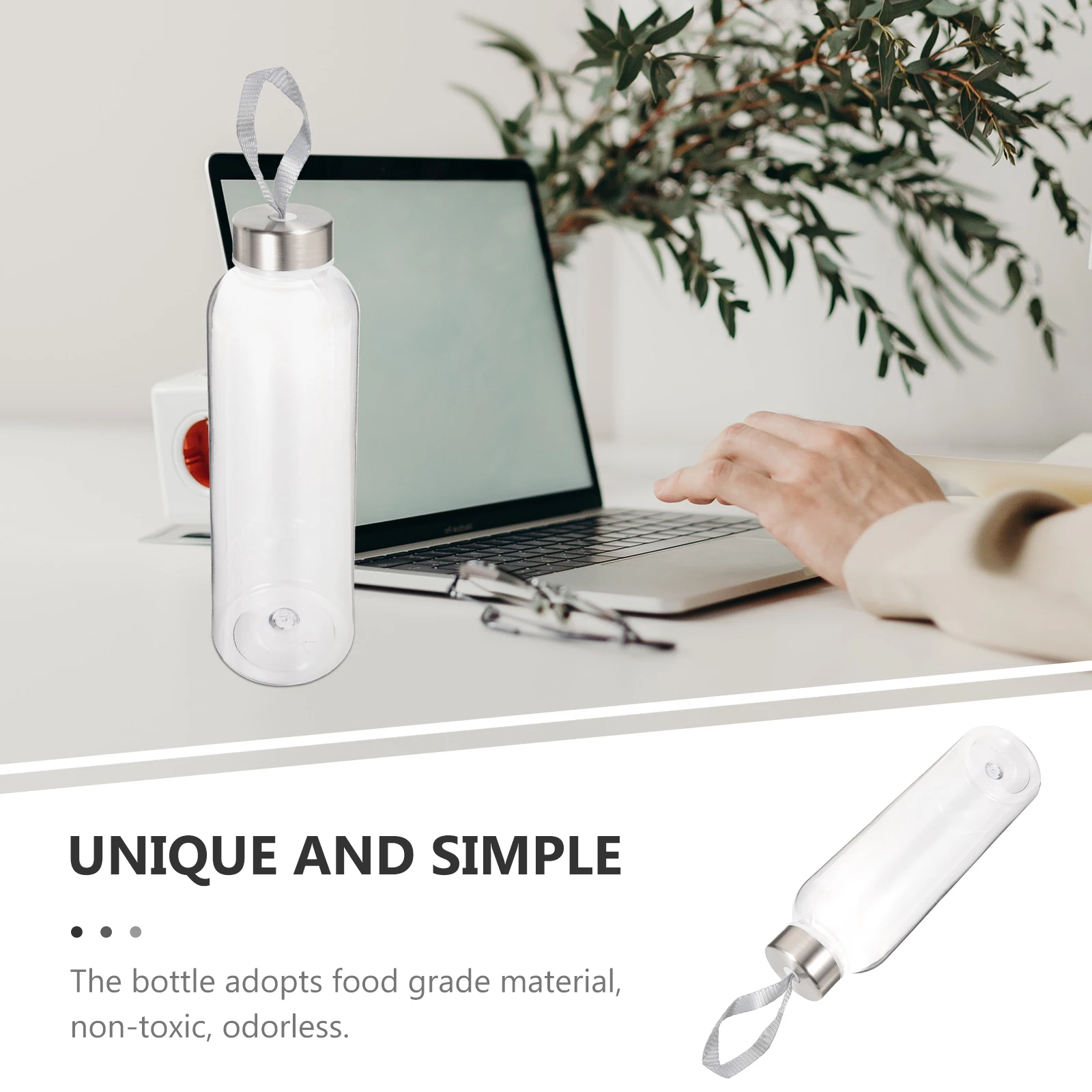 

Outdoor Sports Water Bottle Leakproof Portable Transparent Plastic 300Ml Running Yoga Bicycle Sports Drinking Bottle