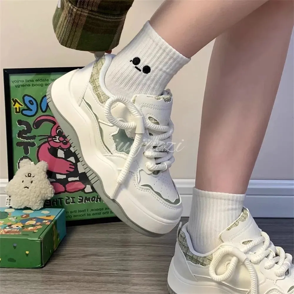 Spring & Autumn Thick-Soled Girls & Women Shoes Female Sneakers Fashion Sports Casual Size 30-40