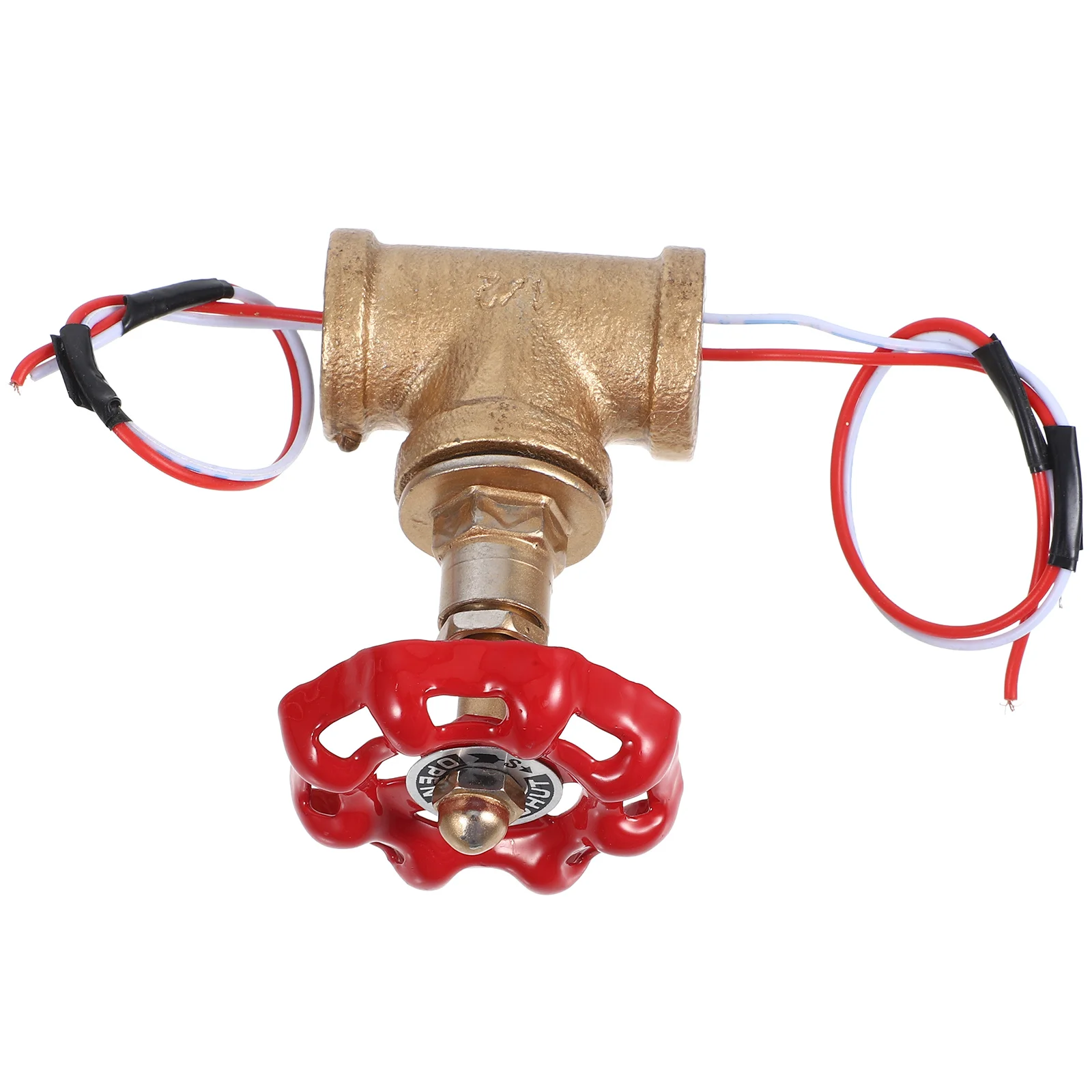 

Vintage Steampunk Light Valve Iron Stop Valve Switch for Water Pipe Table Shop Bathroom Use Red White Wire