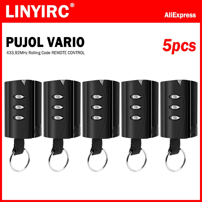 PUJOL VARIO Garage Remote Control 433.92MHz Rolling Code Only Compatible PUJOL VARIO Gate Remote Control Hand Transmitter