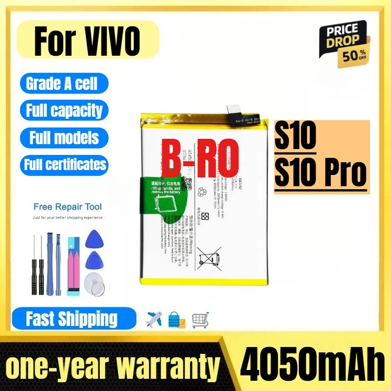 

B-R0 for VIVO S10/S10 Pro Mobile Phone Battery 0 Cycle High Quality High Capacity Replacement Bateria Grade A Cell with Tools