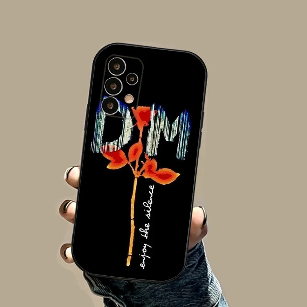 D-Depeche M-Mode Rock Band Phone Case For Samsung S24,23,23,22,30,21,10,9,Note20 Ultra,Lite,Ultra,5G,Plus,FE,Black Soft Case