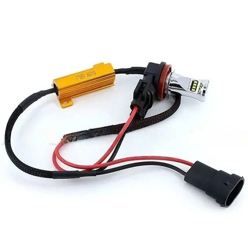 

For 2pcs Good Uiz for H8 LED Headlight DRL Fog Light Load Resistors Wiring Harness Canbus ANGRONG