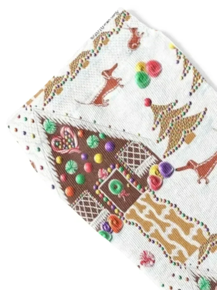 Gingerbread Dachshunds Socks Rugby happy compression fashionable Boy Socks Women's