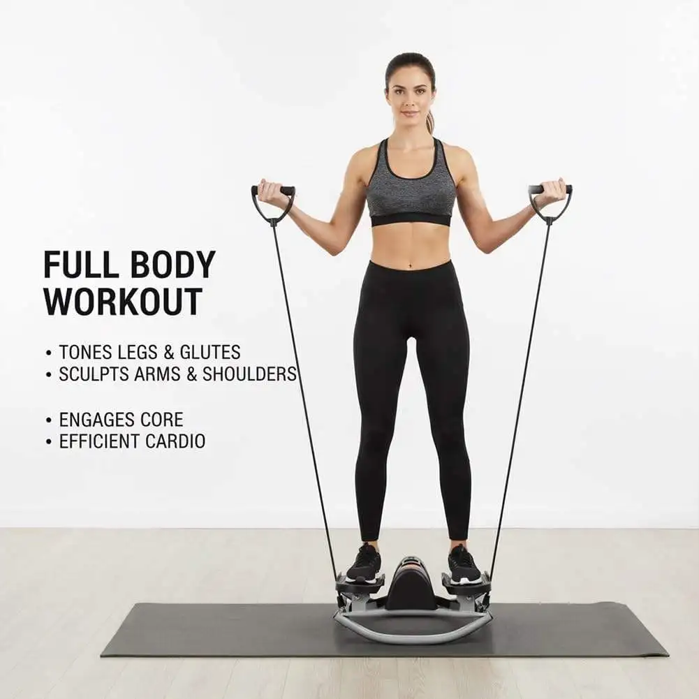 

Мини-степпер для фитнеса Rocking Fitness: портативный, компактный, металлический, для домашних тренировок, с низкой интенсивностью нагрузки, для упражнений на колени и суставы