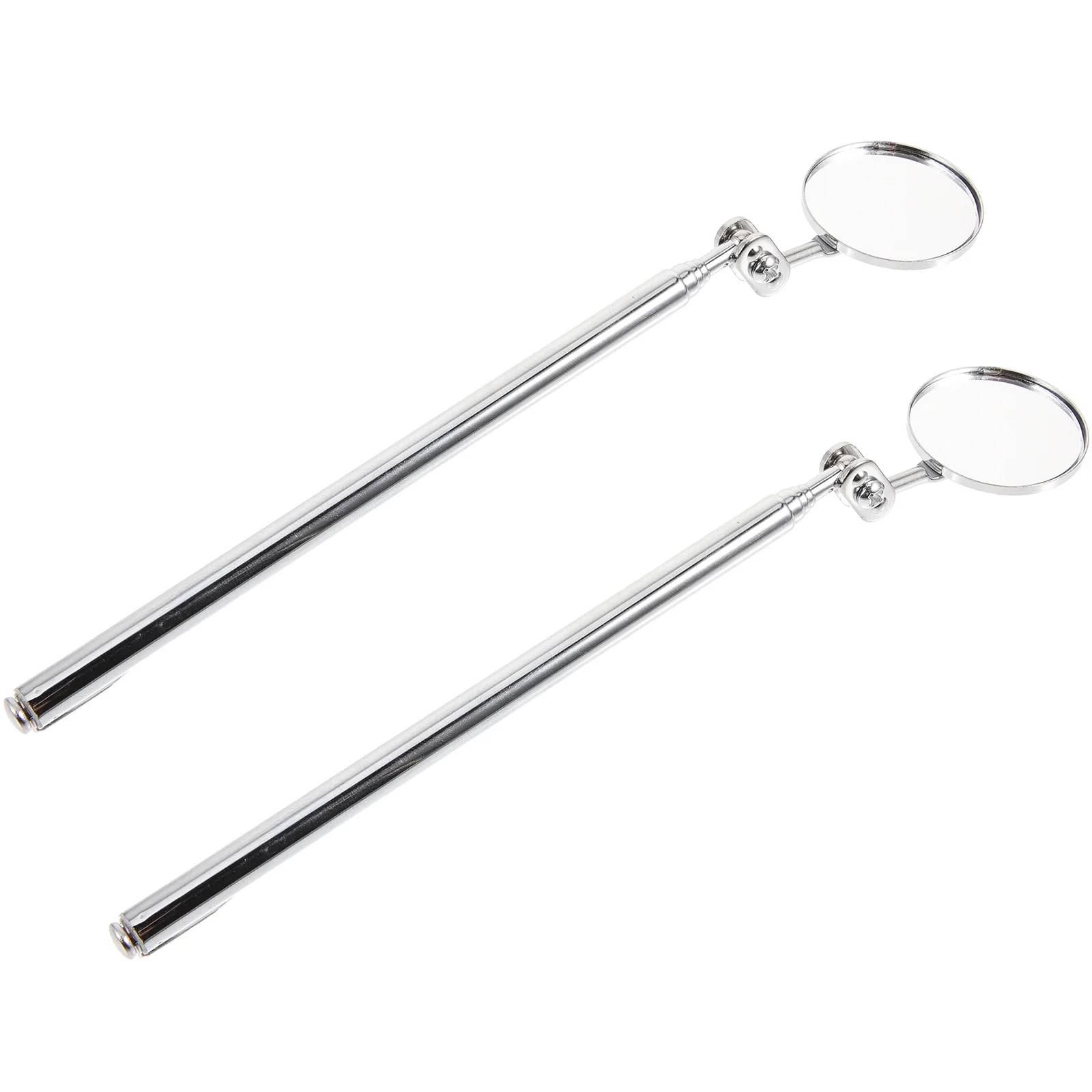 

2Pcs Telescoping Inspection Mirrors Retractable Swivel Extendable Auto Vehicle Mirror for Tight Areas