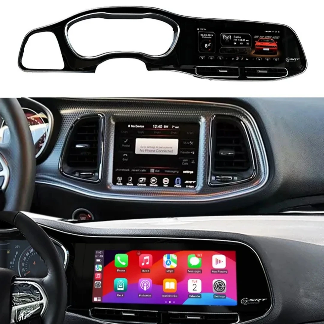 Car Radio Android For Dodge Challenger SRT Hellcat 2010-2024 Multimedia Video Player Stereo Auto GPS Navigation Carplay Unit 4G