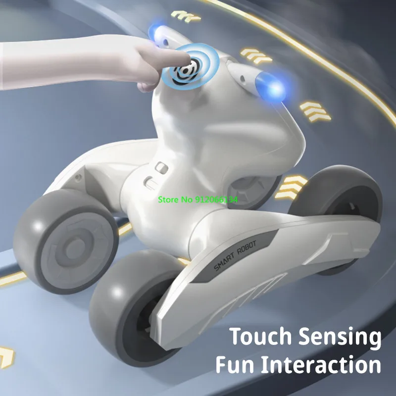 Voice Conversation Electronic Pet RC Robot Dog Early Education Toy 2.4G Touch Sensing Auto DEMO Sing Dancing Remote Control Dog