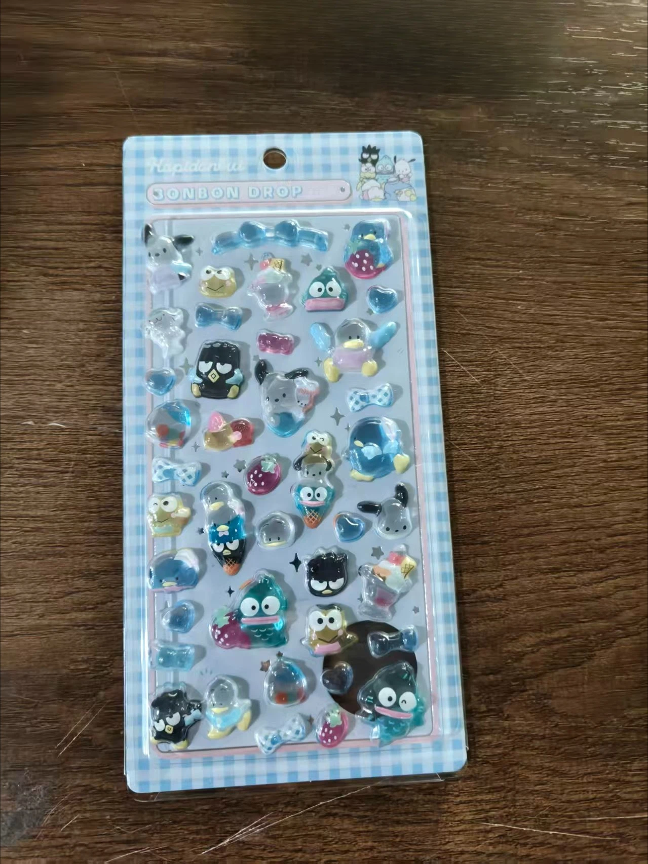 2026  New Sanrio 3D relief crystal sticker for Meileti Kitty Yuguigou phone case DIY sticker solid