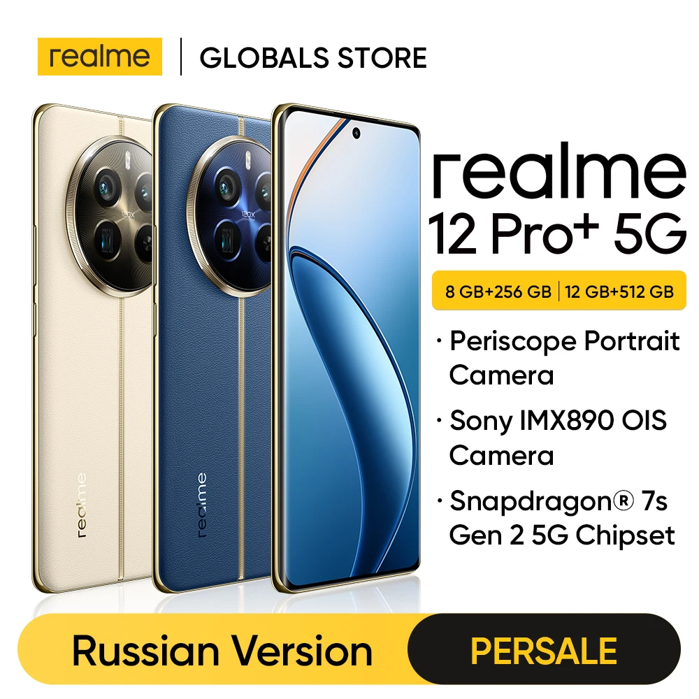 realme 12 Pro Plus Smartphone 64MP Periscope Portrait Camera 50MP Sony IMX890 OIS Camera Snapdragon 7s Gen 2 5G Processor NFC