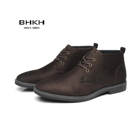 2024 Men's BHKH Boots: Winter/Autumn Business &amp; Casual Ankle Shoes