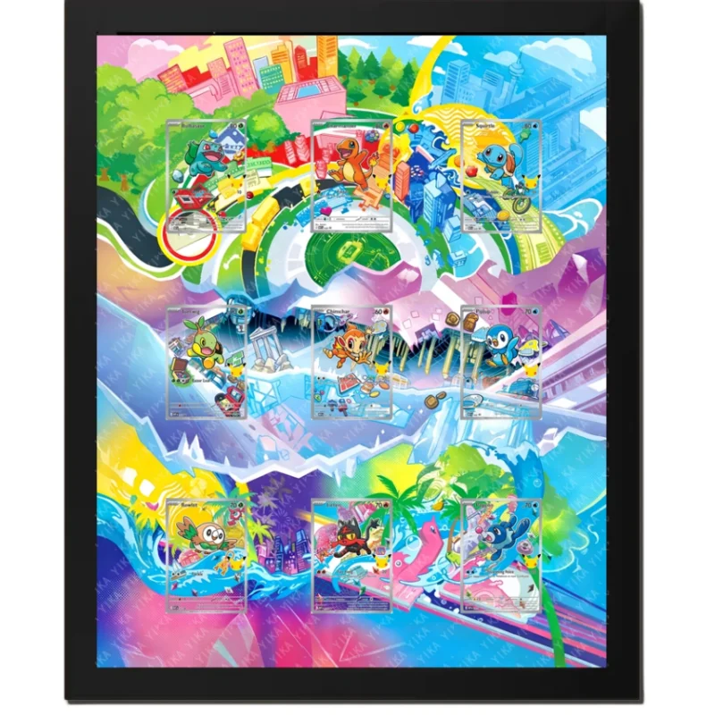 for-card-case-display-9-slot-custom-stand-30th-anniversary-bulbasaur-squirtle-popplio-excluding-card-suitable-fans-collectors-﻿