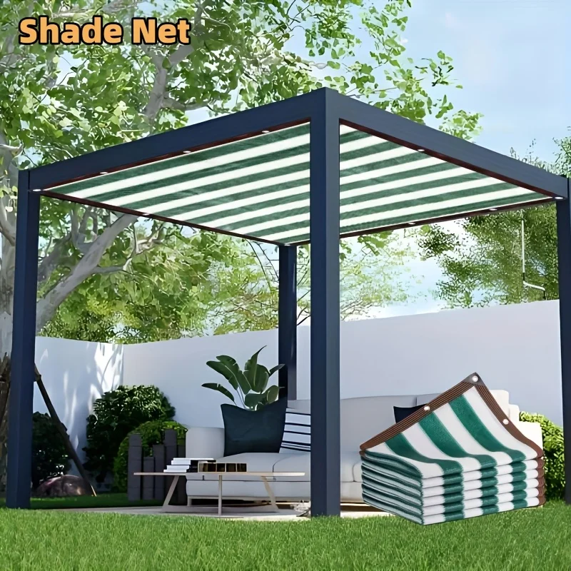Outdoor Sunshade Nets, Plant Shading Nets, and Privacy Fence Screens with Lightweight and High-Density Uv-Resistant Mesh Holes, Suitable for Pavilions and Flower Beds