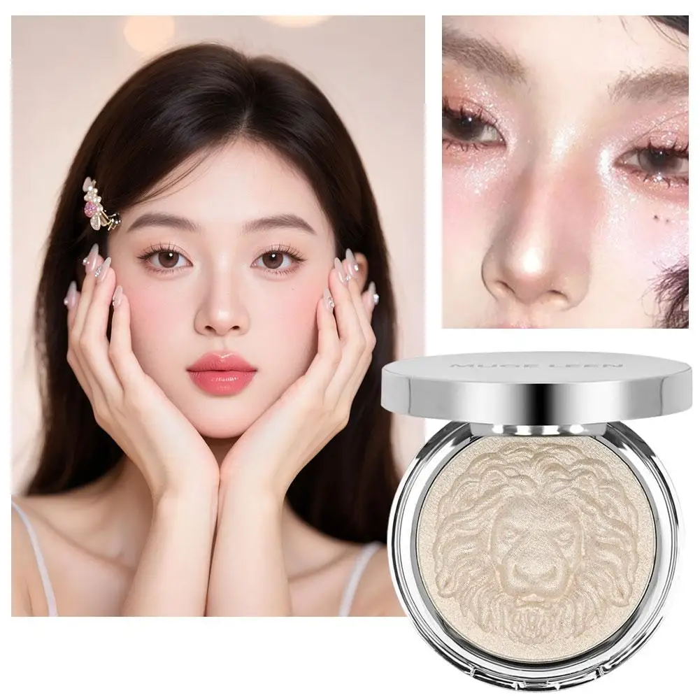 Iluminador de diamante alto brilhante, iluminador facial natural tridimensional, sombra de nariz, pó iluminador de contorno