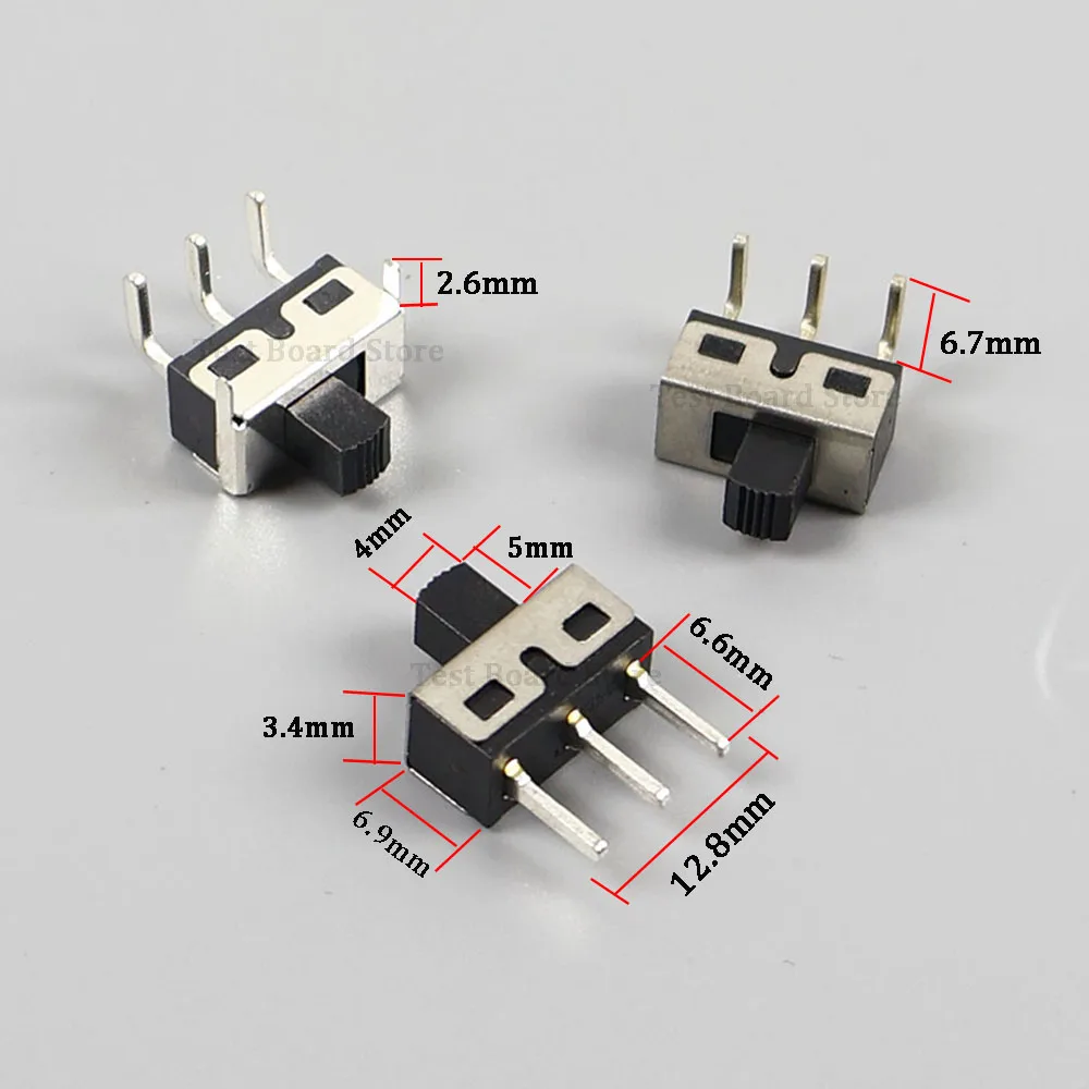 10/20/50 SZT. SS12D10 SS12D06 Przełącznik Dźwigniowy 3-Pinowy Proste Nóżki Uchwyt Wysoki Rozstaw 5mm Rozstaw 4,7mm 3A 250V SS12D11 Przełączniki Zasilania