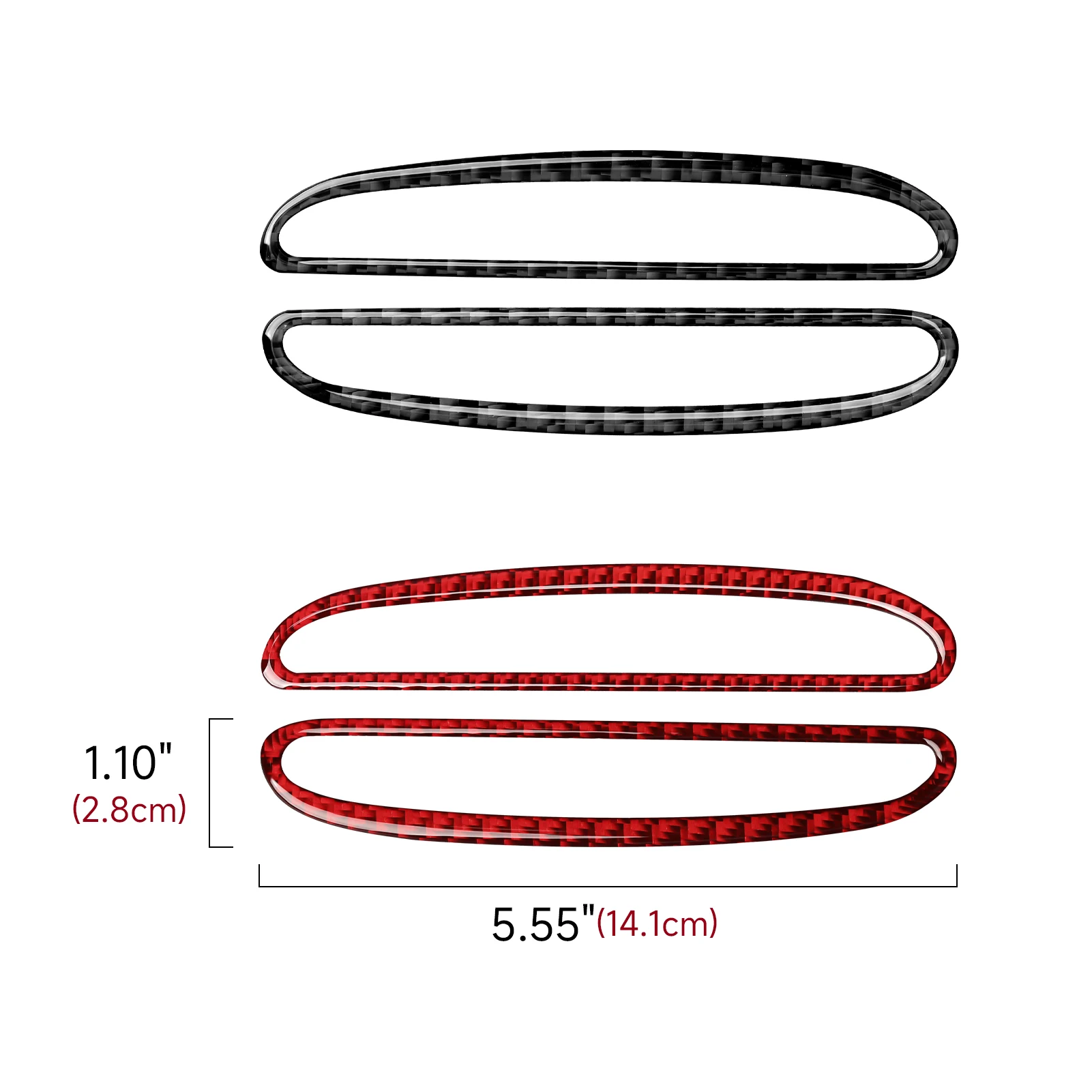 For Chrysler 300 (2011-2023) Door Window Side Air Outlet Panel, Soft Carbon Fiber Interior Sticker, Car Trim Accessories