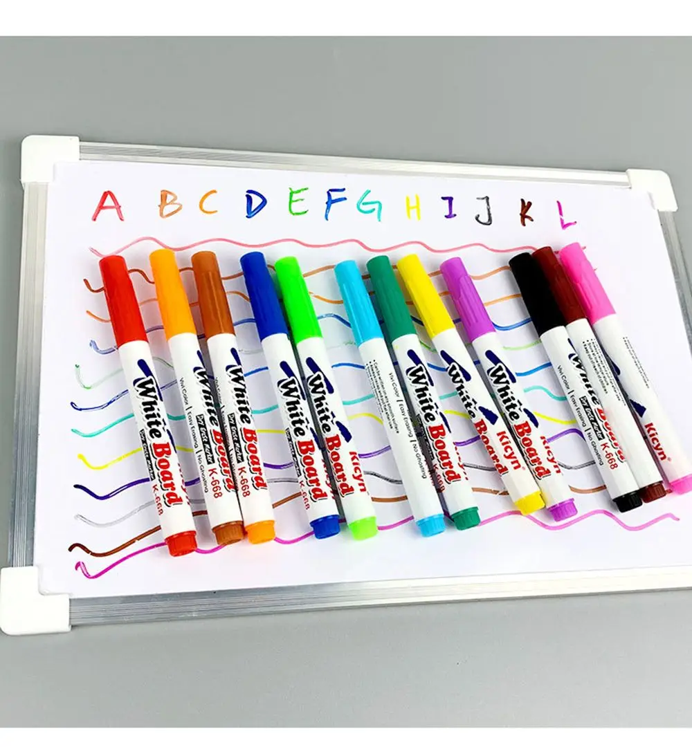 8/12 PCS Magical น้ำภาพวาดปากกา Erasable ปากกาลอยที่มีสีสัน Mark ปากกาสำหรับเครื่องหมายไวท์บอร์ด Writing อุปกรณ์