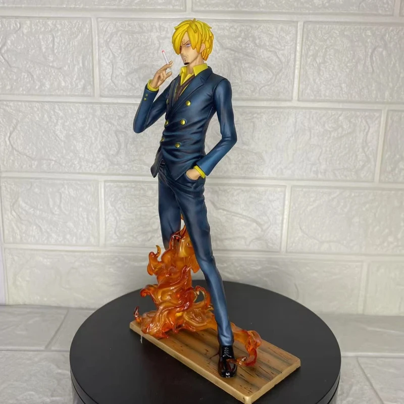 Statue de flamme Sanji, une pièce, série de résonance Lx, 23cm, Figurine de dessin animé en Pvc, décoration de bureau à collectionner, ornement, cadeau pour fans d'anime